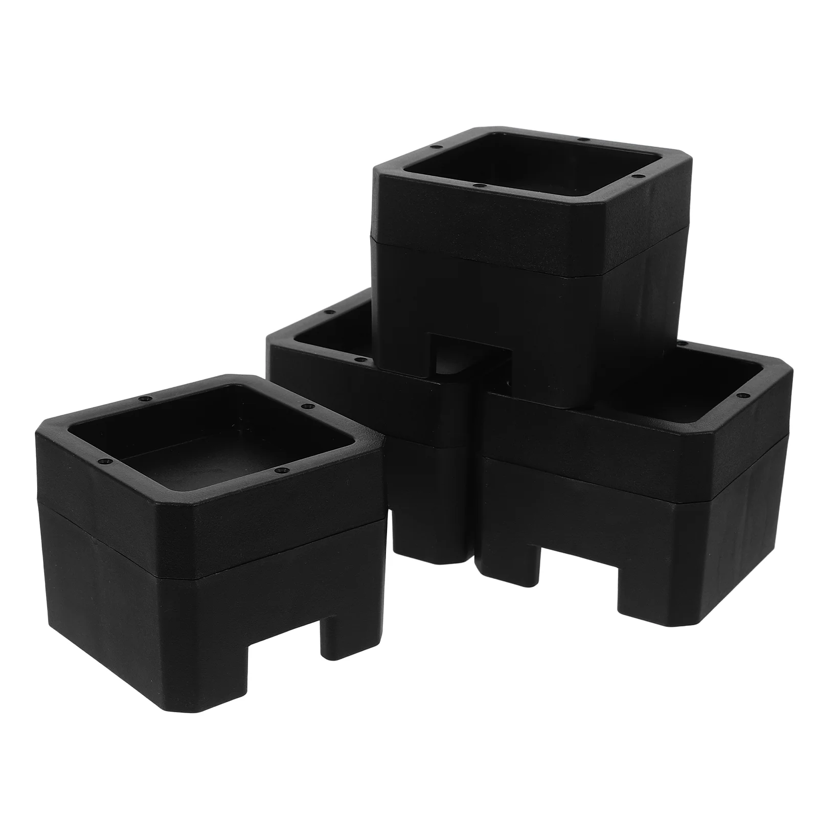 

4pcs Bed Risers for Casters Anti-Slip Stable Height-Boosting Floor-Protecting Bed Lift Risers for Caster Wheels or Posts of Bed