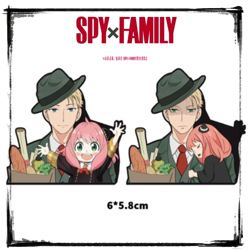 SPY×FAMILY Series Combination Complete Works 3D Gradient Car Stickers Anime Peripherals Suitable for Car Notebooks, Etc.