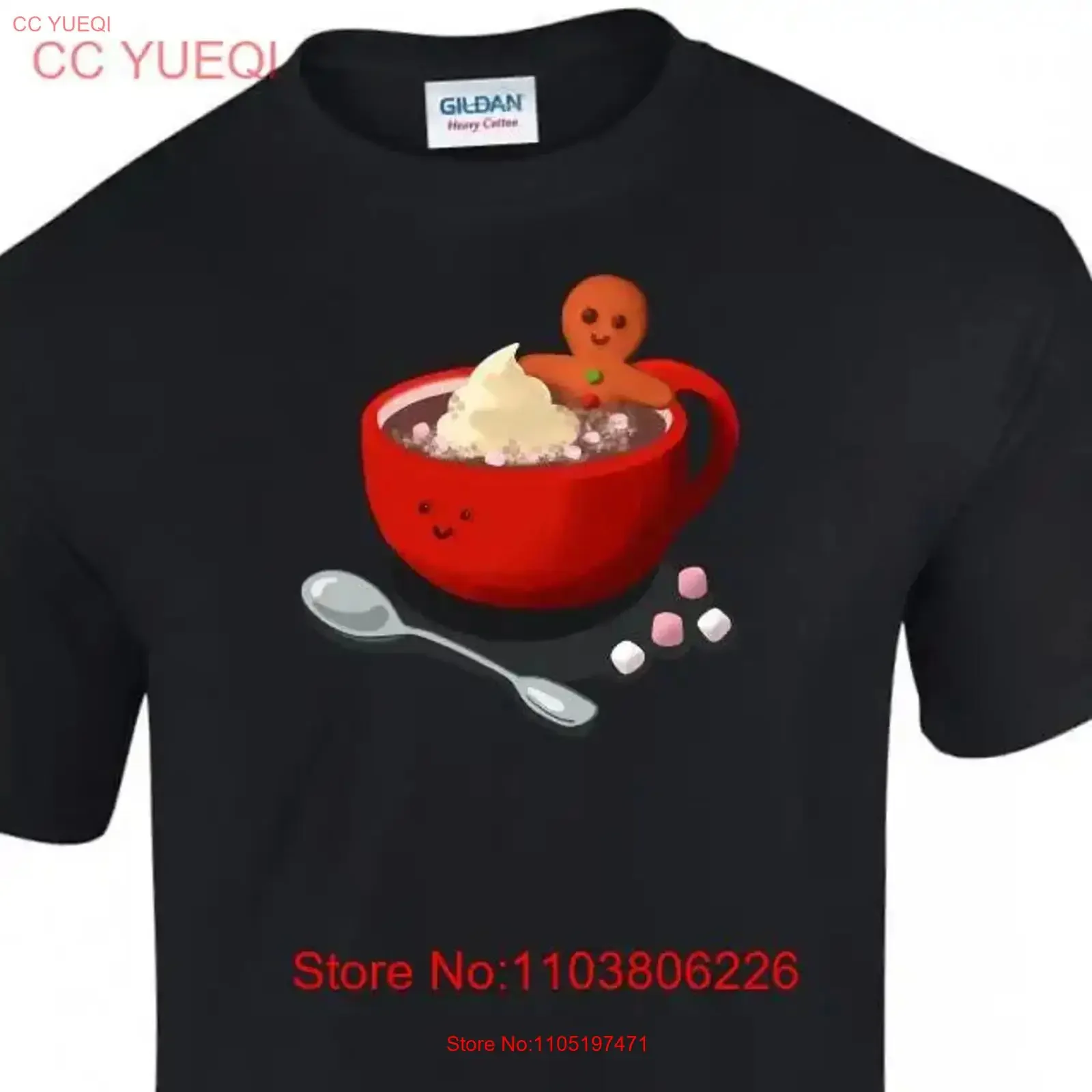 الشوكولاته الساخنة مع الاستحمام الزنجبيل رجل 100 القطن تي شيرت أسود خمر غسلها أوم للجنسين مريحة الرسم أنيق #1