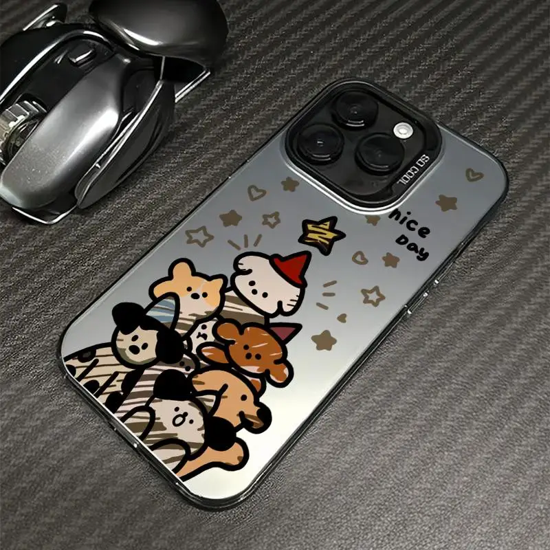 Puppy Christmas Case for iPhone 17Pro 16 15 14 13 12 11 Pro Max XR 7 8 Shockproof Cover Dustproof Casing