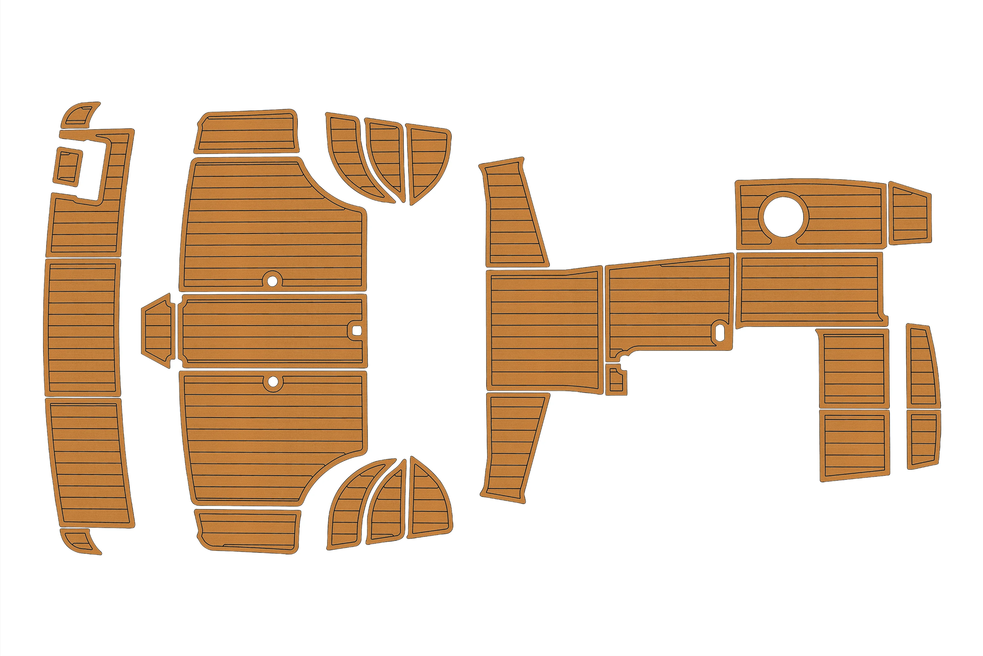 

Non-Slip EVA Faux Teak Marine Mat Self-Adhesive 6mm Yacht Cockpit Pad for 2000-2002 Carver 350 Mariner Boat Decking Easy Install