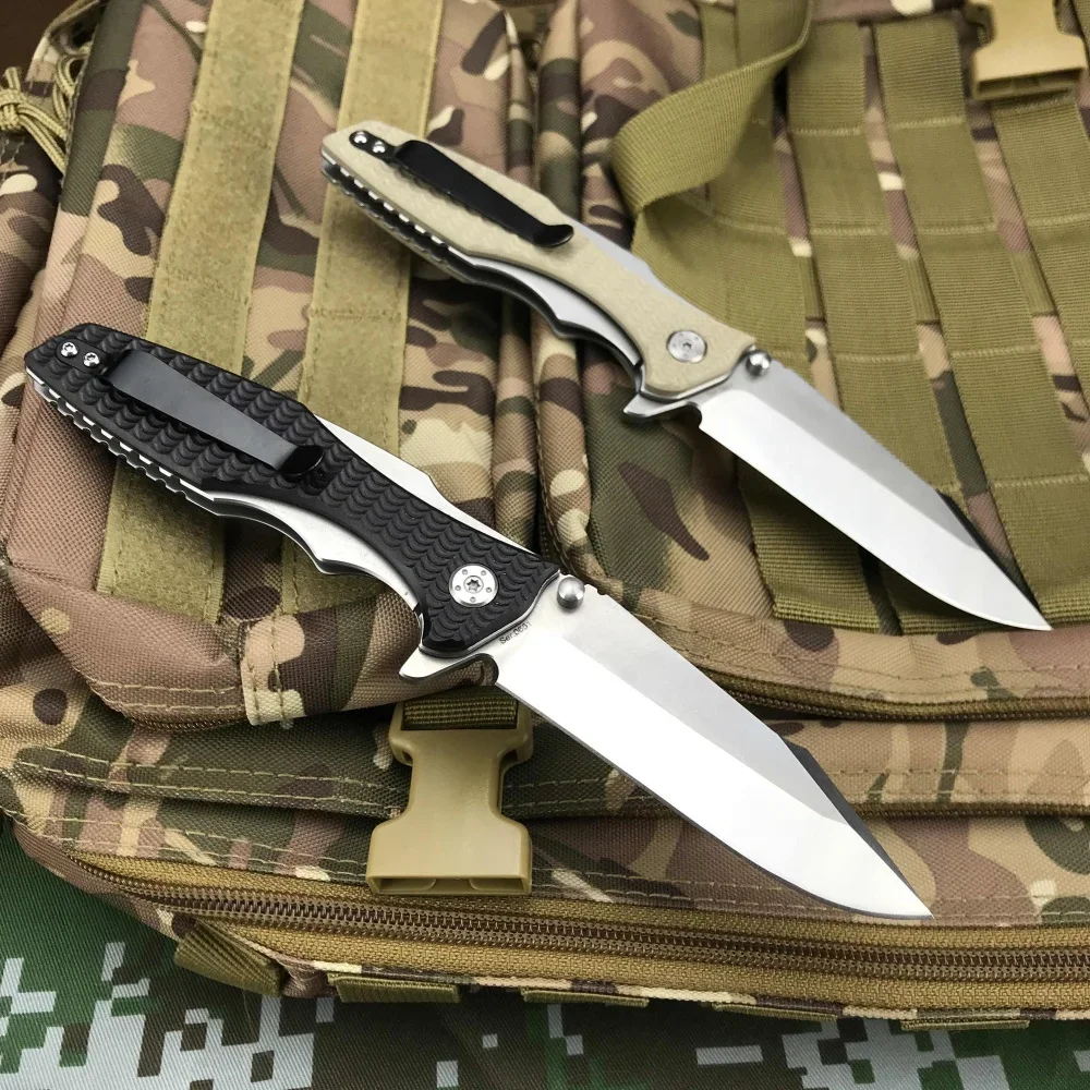 0393 베어링 포켓 접이식 나이프 G10 핸들 캠핑 EDC 도구 나이프 전술 나이프 사냥 나이프 야외 하이킹 생존 나이프