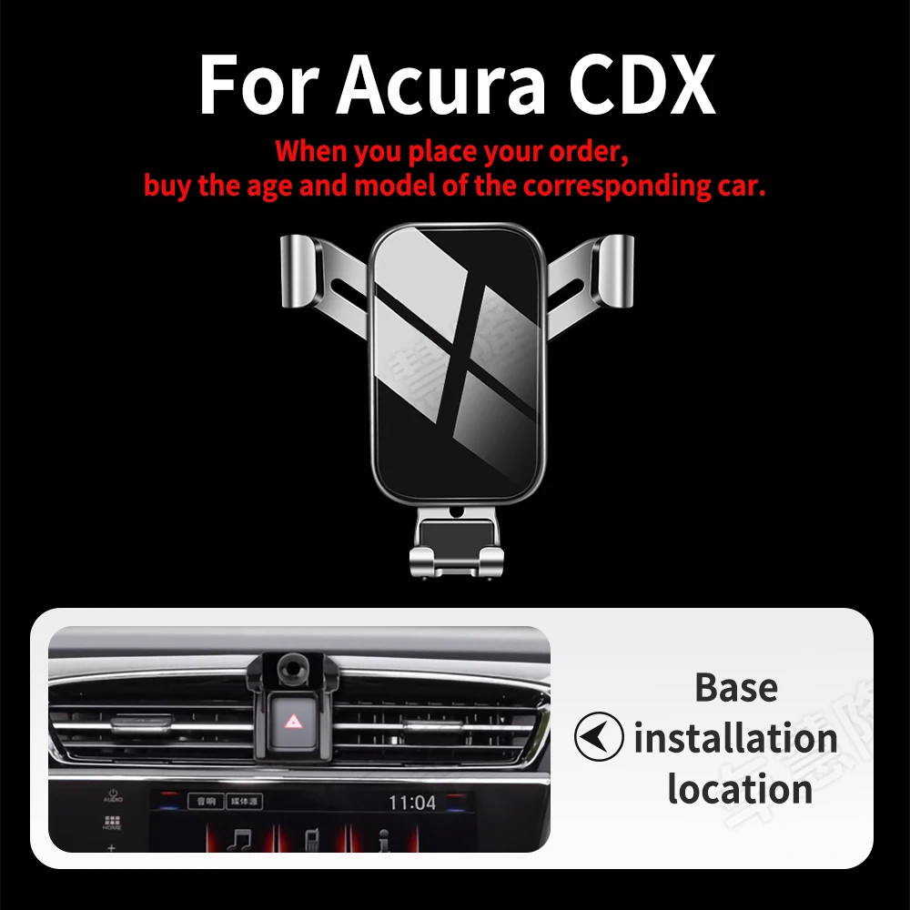 

Car Phone Holder For Acura CDX 2016-2021 Gravity Navigation Bracket GPS Stand Air Outlet Clip Rotatable Support Accessories