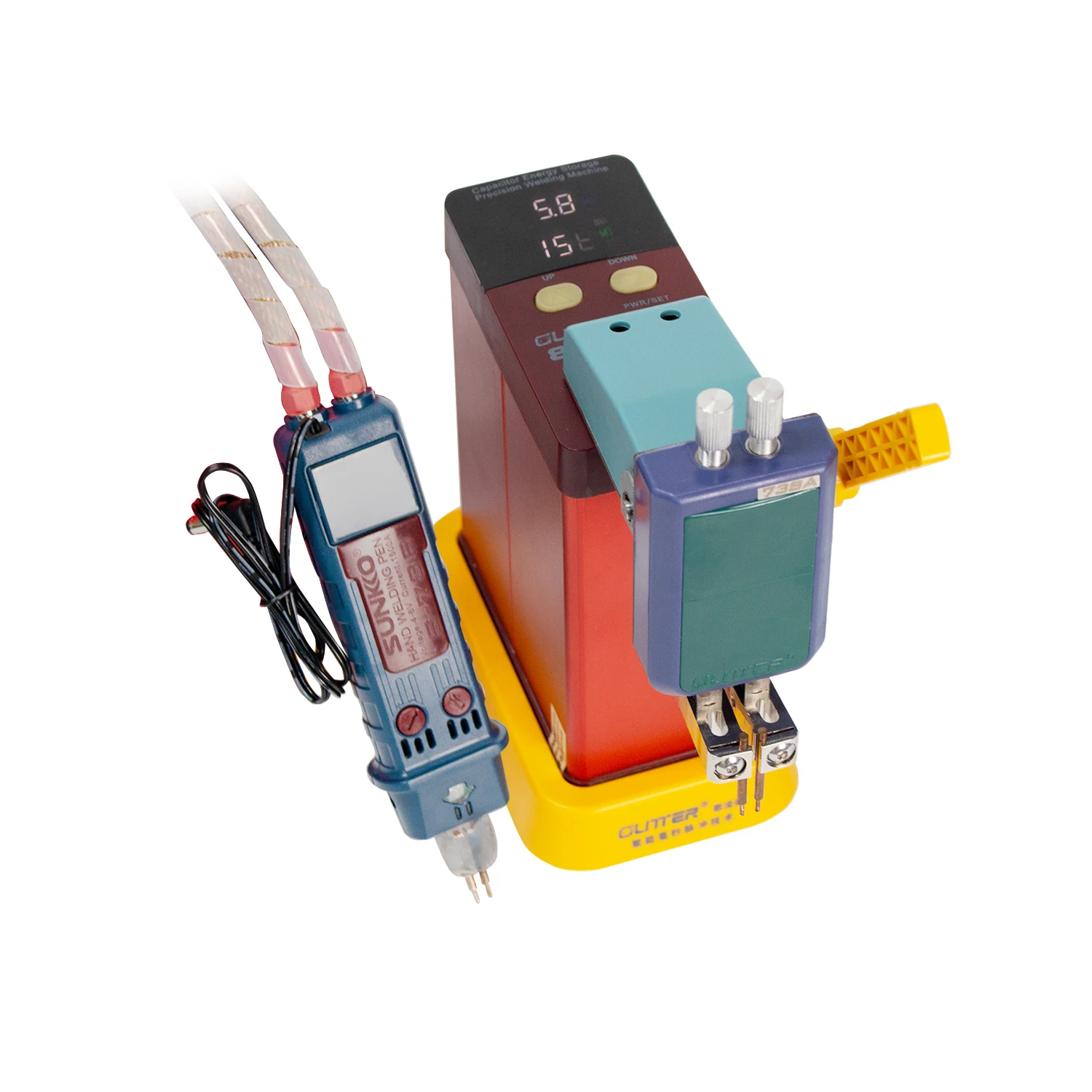 GLITTER 801D Lithium Battery Soldering Welder With 73B Spot Welding Pen 18650 Battery Spot Welding Machine For DIY Battery Pack