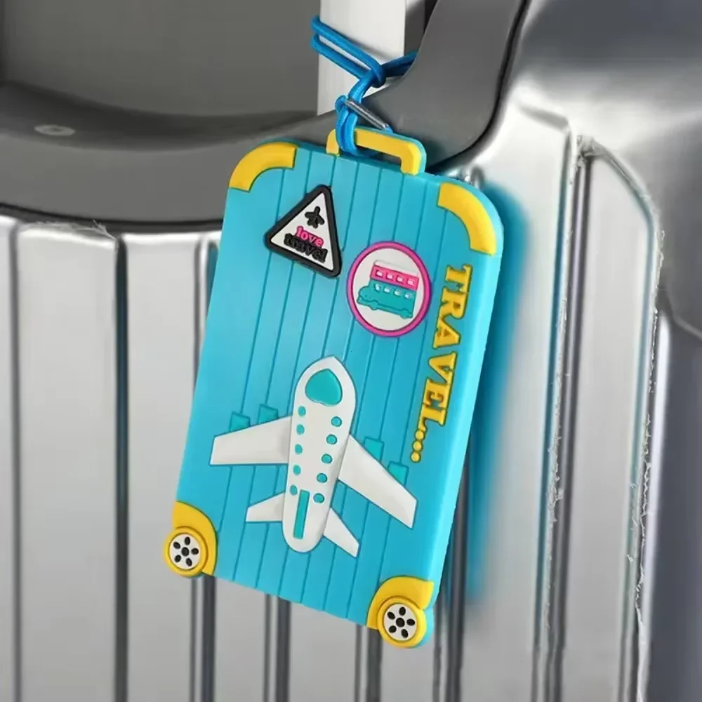 

2025New PVC Luggage Tags Travel Accessories Silicone Suitcase Tags Fashion Style Silicon Portable Travel Label ID Address Holder