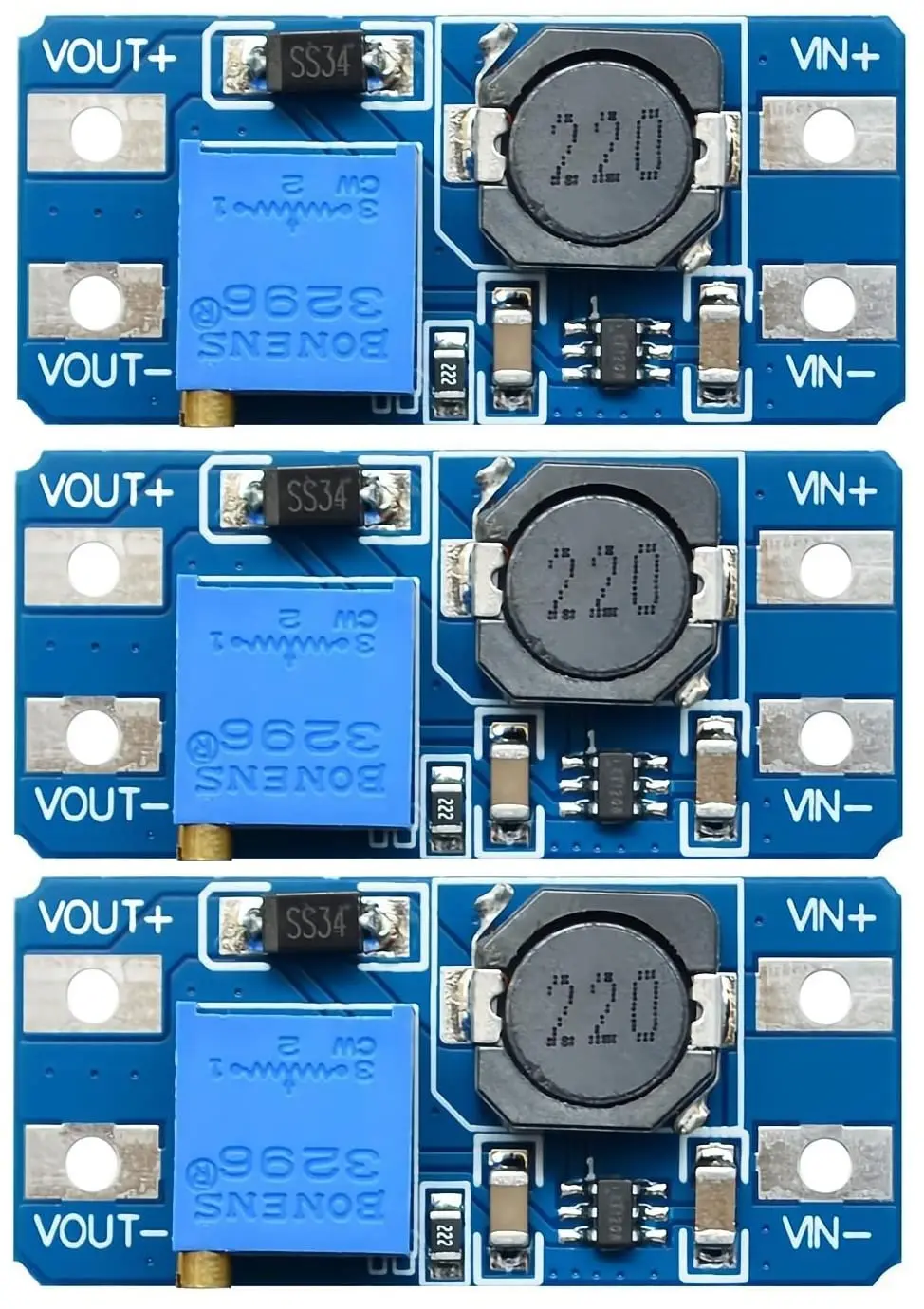 MT3608 DC-DC Adjustable Boost Module 2A DC DC Boost Step up Converter Module 2V-24V to 5V 9V 12V 28V Power Module Booster