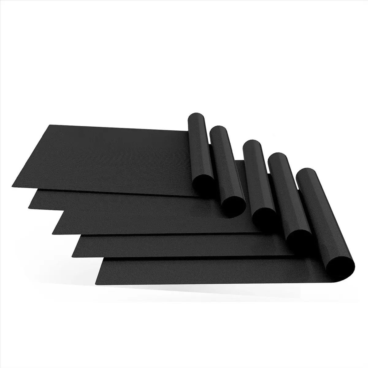 A13M Oven Liners for Bottom of Oven, 5 Pack 16X24 Inch Thick Heavy Duty Non Stick Oven Mats, Reusable Oven Liners Black