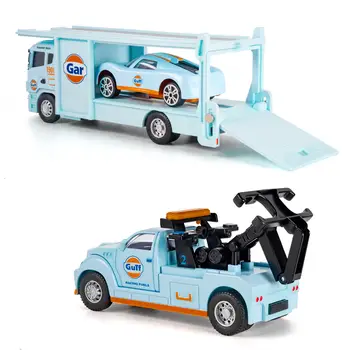 1:64 Piccolo rimorchio per camion portacontainer Gulf versione simulazione modello di auto in lega ornamento giocattolo regalo 10 best sales camion pressofusi - №8