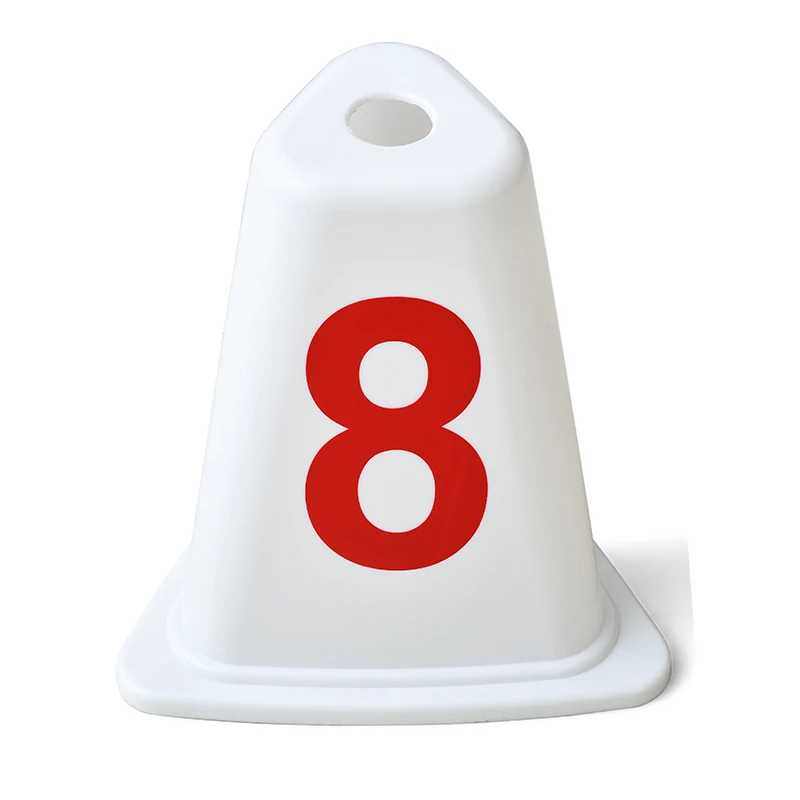 High Quality PVC Track and Field Triangle Track Sub-Sign Cone Custom Logo Running Numbers 1-8 for Competitions