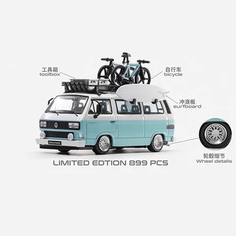 Ny Mortal 1:64 Volkswagen T3 Lowrider leksaksbil i legering, specialbyggd skåpbil, gjuten bil, färdig visningssamling för presenter 6 best sales lowrider modellbil - №5