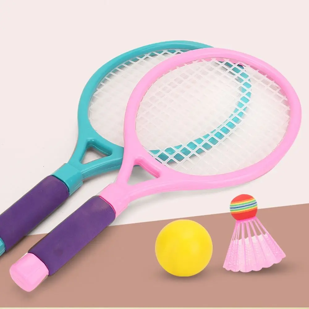 Comfortable Handle Badminton Rackets Set Anti-slip Tennis Balls Plastic Rackets With Ball Easy to Grip Lightweight