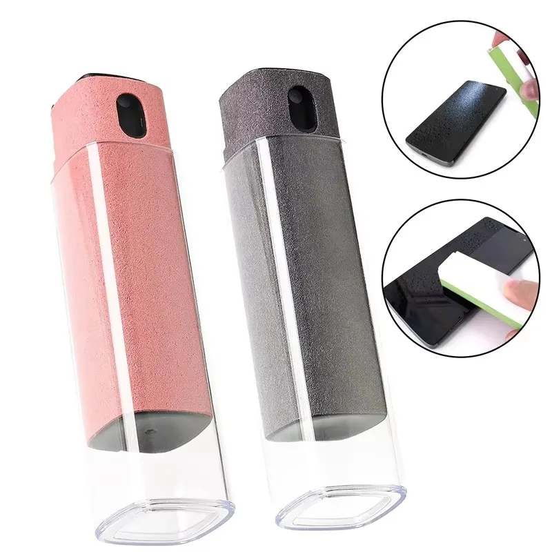2 in 1 Screen Cleaner Spray Bottle Computer Cellphone Screen Cleaner with Microfiber Cloth Set Cleaning Tools Cleaning Supplies