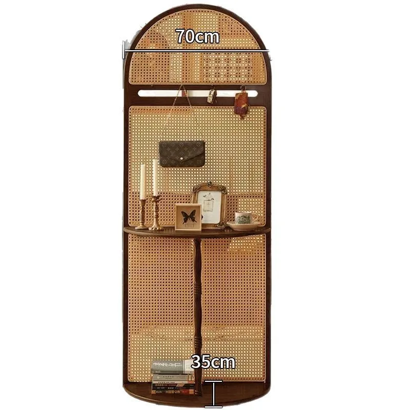 الفرنسية الرجعية الصلبة الخشب الروطان شاشة التقسيم غرفة المعيشة باب الدخول حجب مدخل خزانة الحديثة رف بسيط