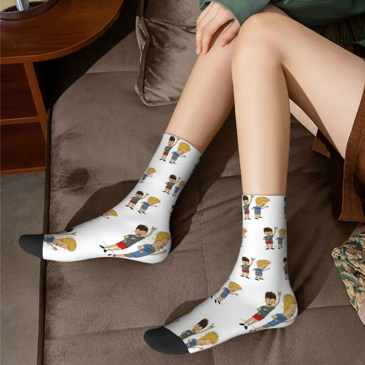 Beavis buthead Rock Socks uomo donna Funny Happy Old Cartoon Punk Metal Socks novità primavera estate autunno inverno Cute Sock