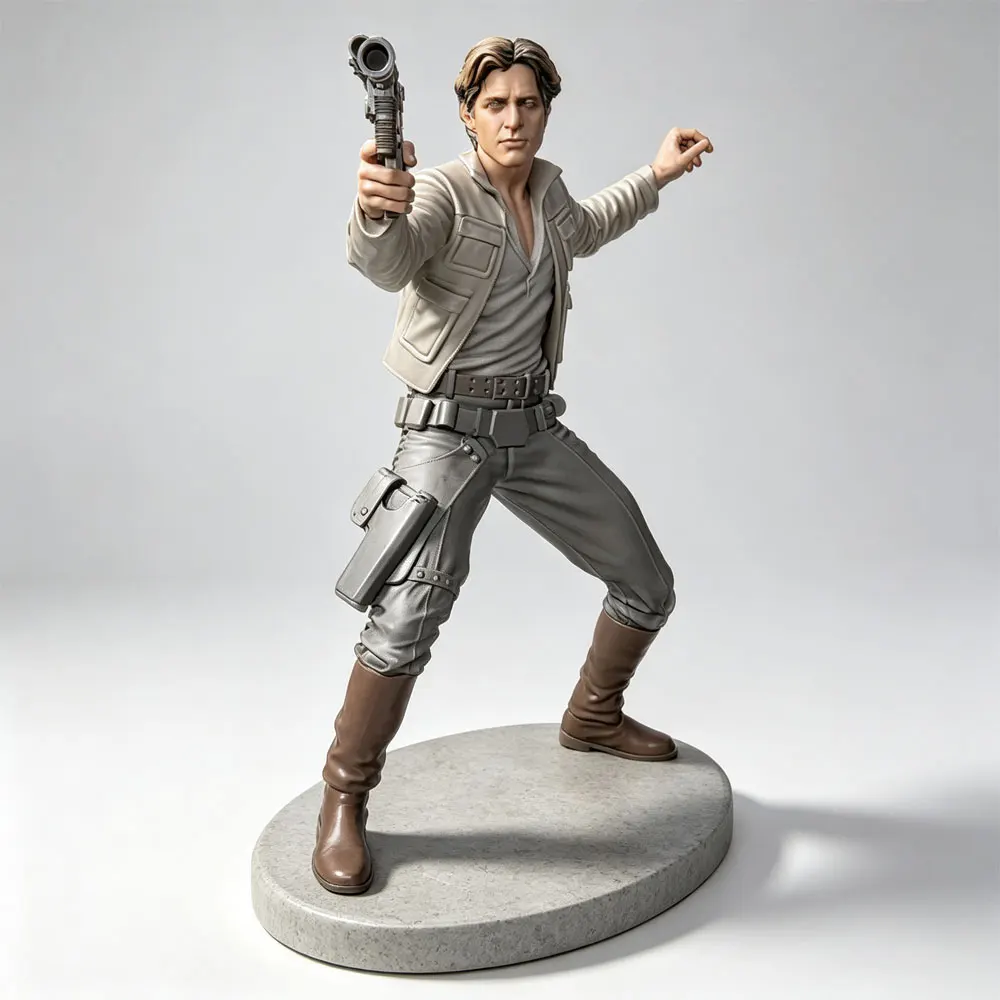 1/24/6 Gun aiming fighting posture, miniature resin model kit, GK mini 3D printed gray model statue, DIY doll model, uncolored