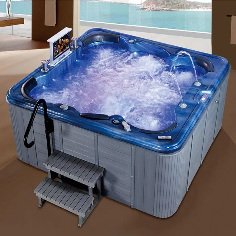 Outdoor Large Pool Spa Villa Hotel Independent Heated Smart Surf Massage Bubble 6-7 People SPA Pool