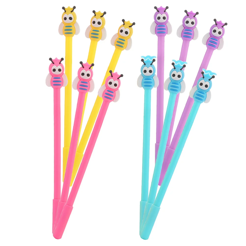 

12 Pcs Writing Bee Gel Pen Ball Point Pens for Students Signature Office Stationery