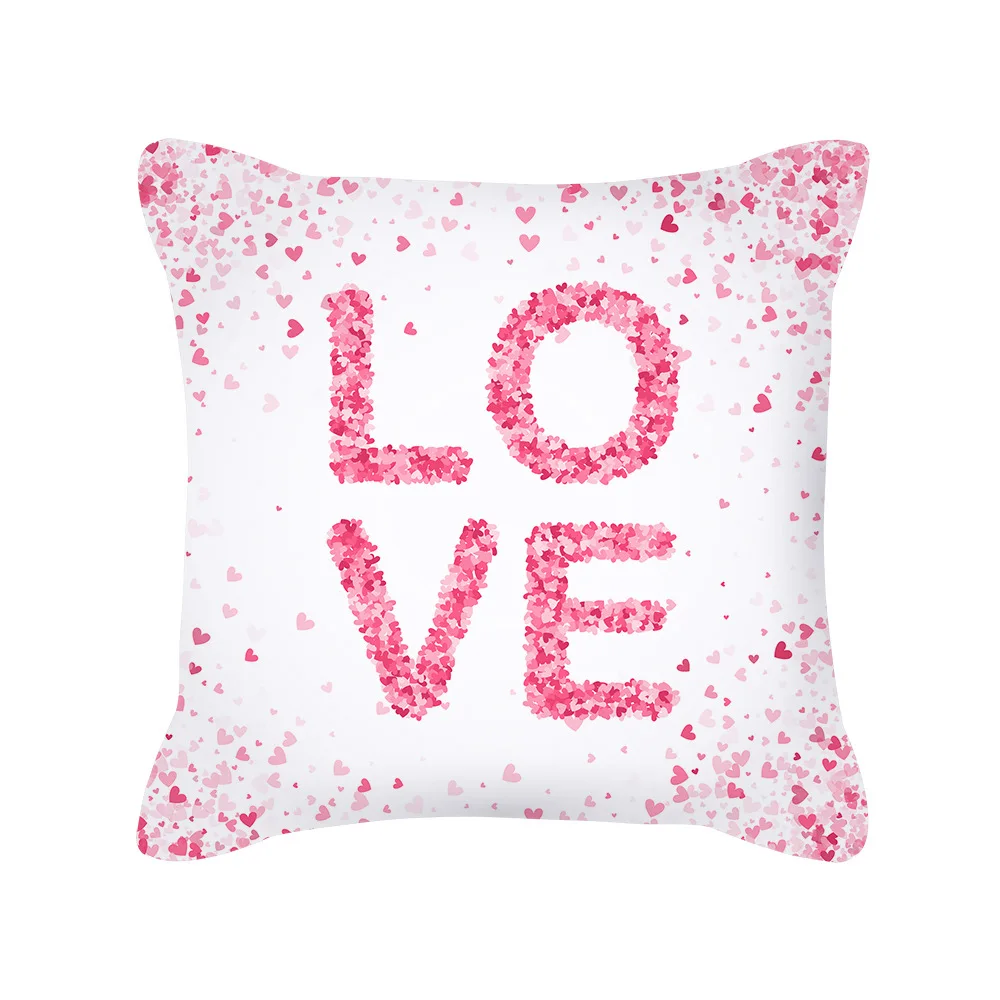 Love Pillow Cover Valentine's Day Cushion Cover Decorative Sofa Cushions Throw Pillowcase Polyester Home Decor Bed Pillowslips