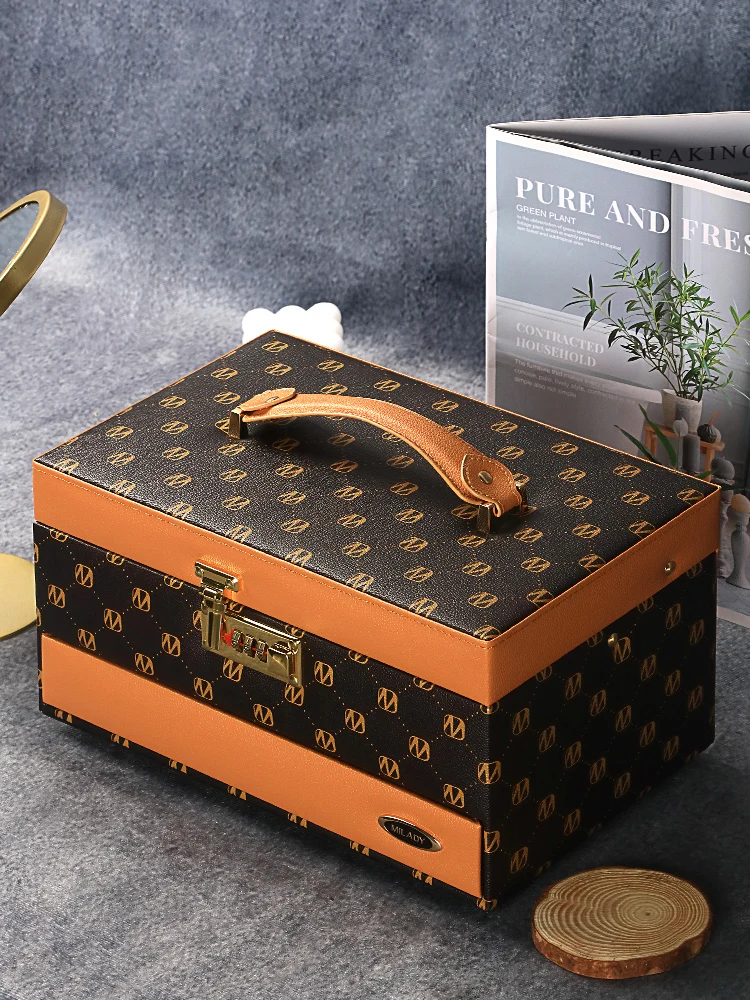 Lockable Jewelry Organizer with 3 Tiers Jewelry Box for Women Girls Gifts