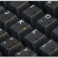 PBTfans Neon R2 Keycap ABS Custom Translucent Glitter Keyboard Cap Cherry Profile Key Cap for Mechanical Keyboard Accessories