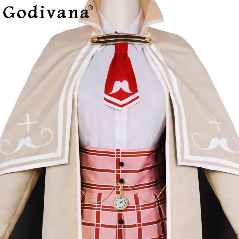 Anime Cosplay Costume for Girls Full Set Detective Halloween Uniform Outfit Women's Cap Hat Socks Prop Street Suits