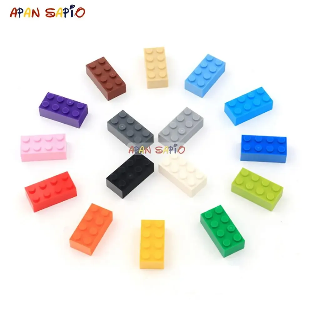 300 stücke 2x4 Dot DIY Bausteine Dicke Zahlen Bricks Pädagogisches Kreative Größe Kompatibel Mit 3001 Kunststoff Spielzeug für Kinder