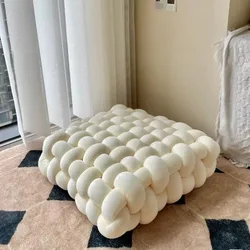 Poduszka na krzesło Poduszka podłogowa Home Decor Śliczna poduszka Sofa Kwadratowa ręcznie wykonana poduszka na krzesło TatamiSiatka na oparcie okna wykuszowego