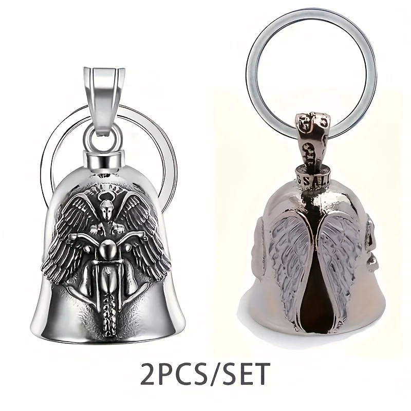 2pcs/set angel wings motorcycle bell with hooks - Good luck amulet, vehicle accessories