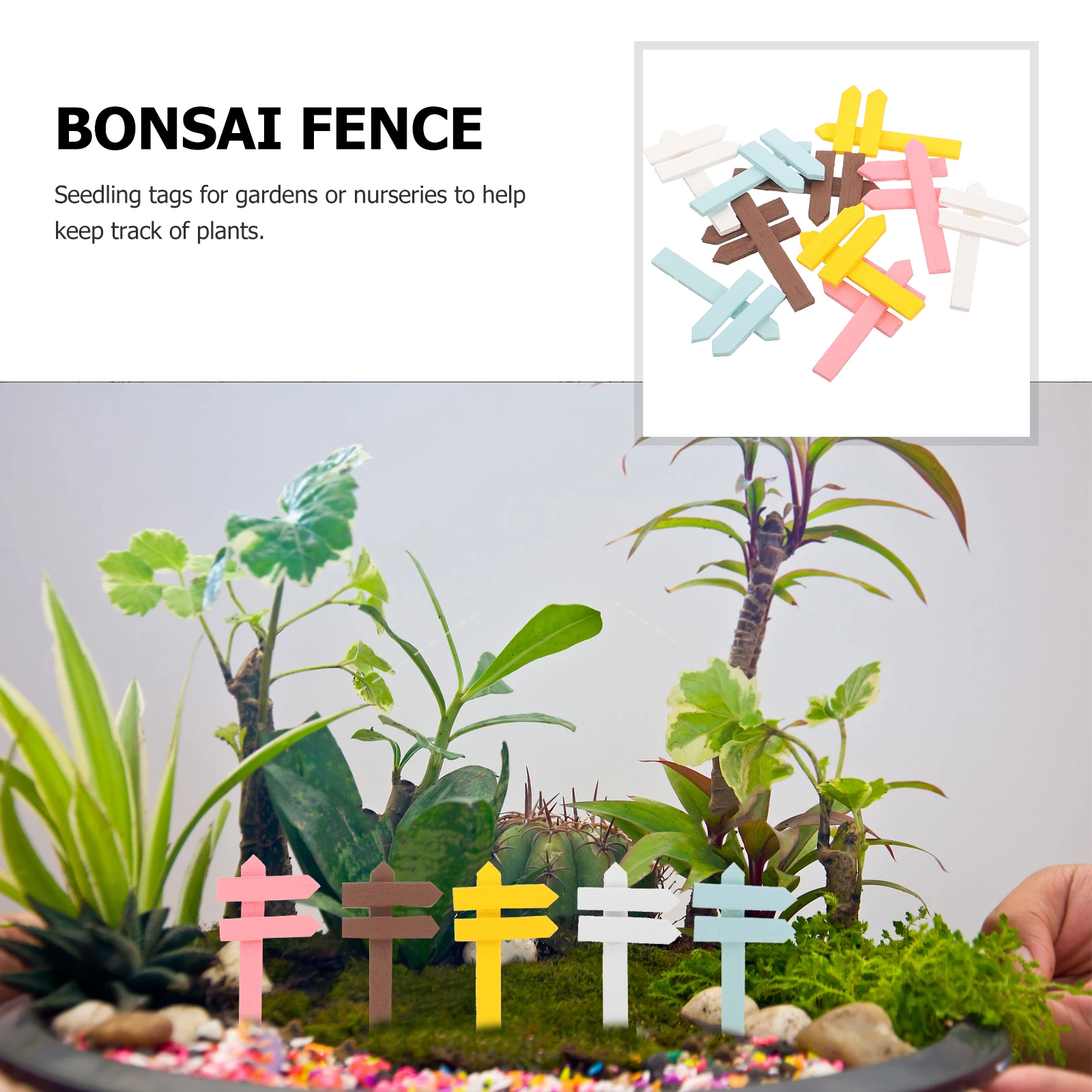 

10 pcs Mini Wooden Labels for Gardening Easy to Insert Soil Long Lasting Durable DIY Fence Decorations