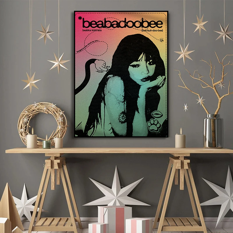 مجموعة المغني Beabadoobee ملصق مطبوع على القماش صور فنية للمنزل لغرفة المعيشة وغرفة النوم جدار ديكور لوحة بدون إطار #4
