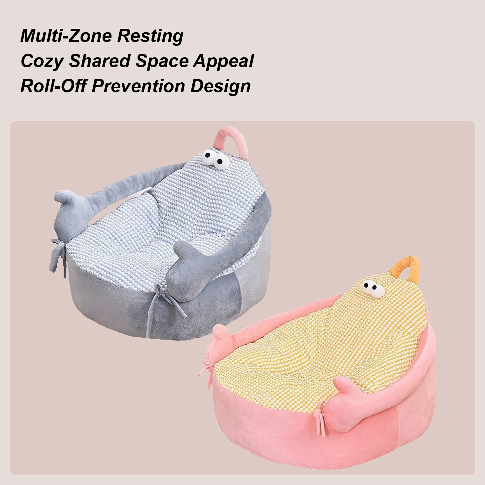 Sofá para gatos, sofá cama para perros pequeños, capullo para mascotas de dibujos animados, sofá para dormir calmante, muebles tipo nido para sala de estar al aire libre
