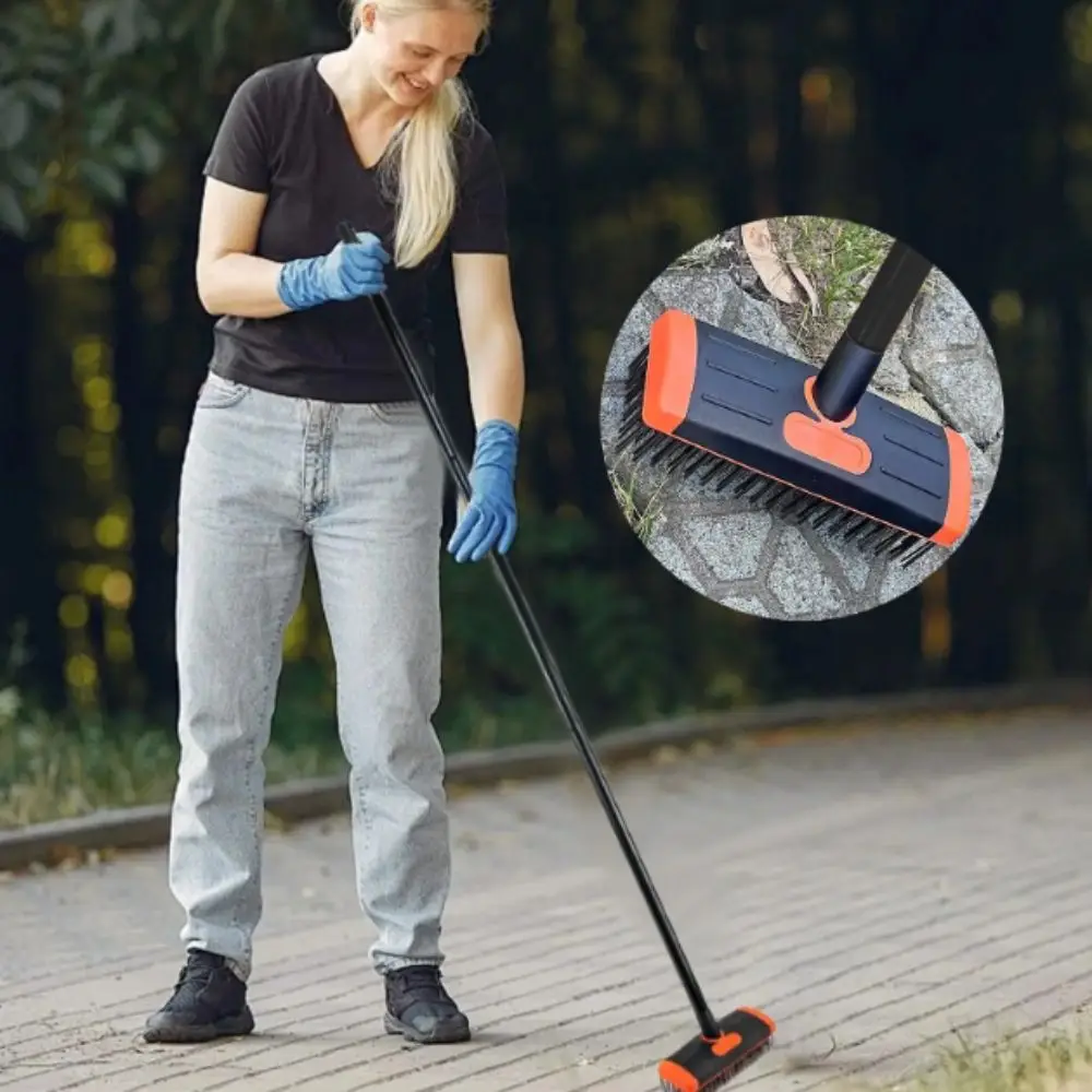 

Adjustable Handle Weed Remover Tool 3 In 1 2 Brush Head Garden Brush Manual Crevice Replaceable Brush Heads Weeding Brush