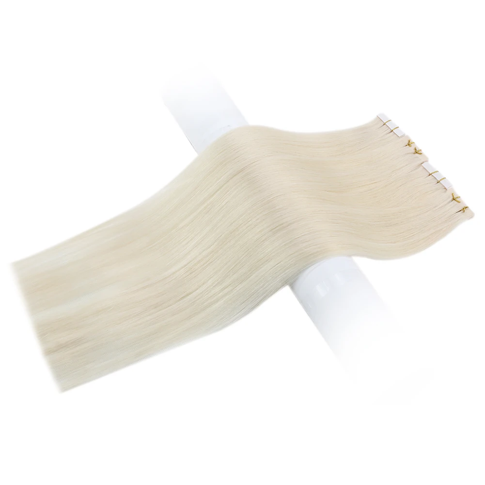 Cinta de inyección Moresoo en extensiones de cabello humano Cabello humano real 100% 12 meses Cinta inyectada de cabello virgen en extensiones de cabello