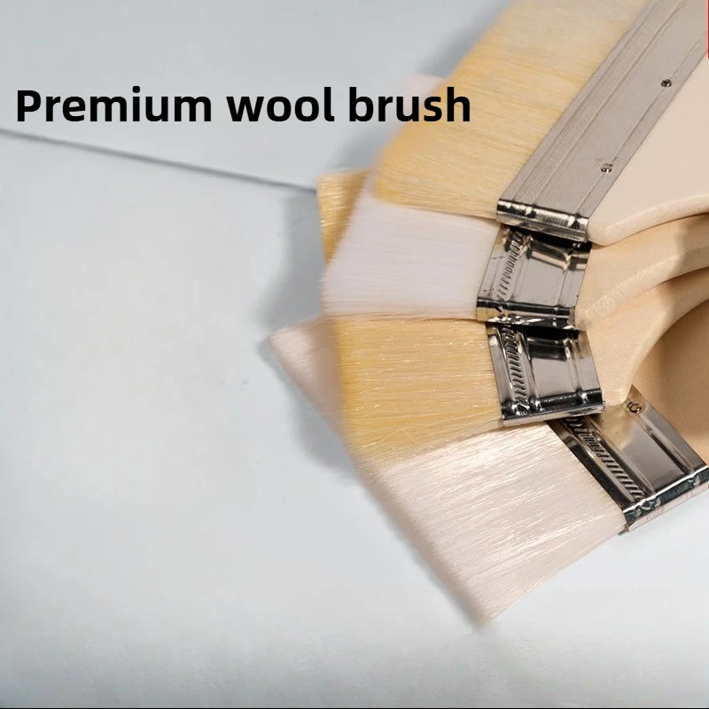 Escova de lã com cabo longo, escova de cerdas macias para poeira, 2 polegadas-5 polegadas, aplicação de pintura, melhoria da casa