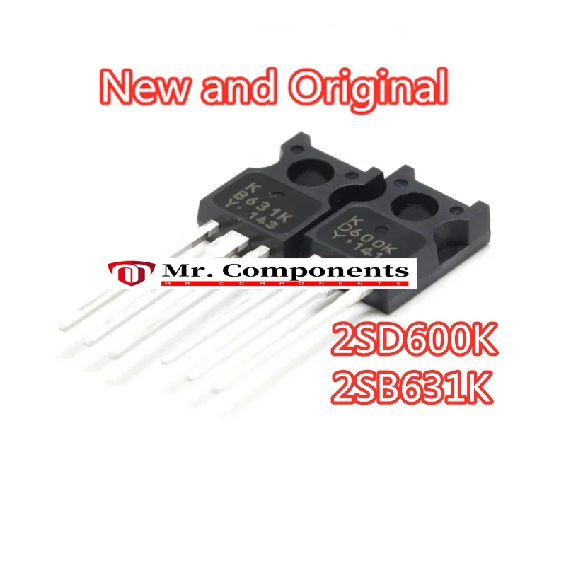 5PCS 2SB631K 2SD600K B631K D600K TO-126 PNP NPN 1A 120v Audio power amplifier triode New original In stock