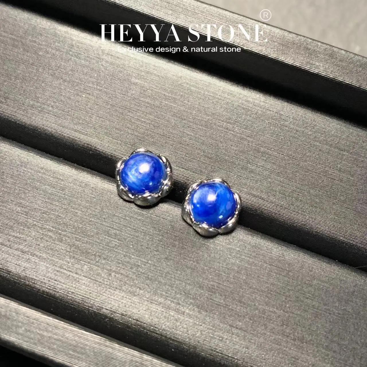 

Женские серьги-гвоздики HEYYA из натурального кианита, серьги из серебра 925 пробы, простые ювелирные украшения из драгоценных камней в классическом стиле