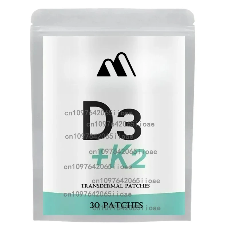 

30 Patches Vitamin D3 + K2 Transdermal Patches Promotes Bone , Helps Support Immune System