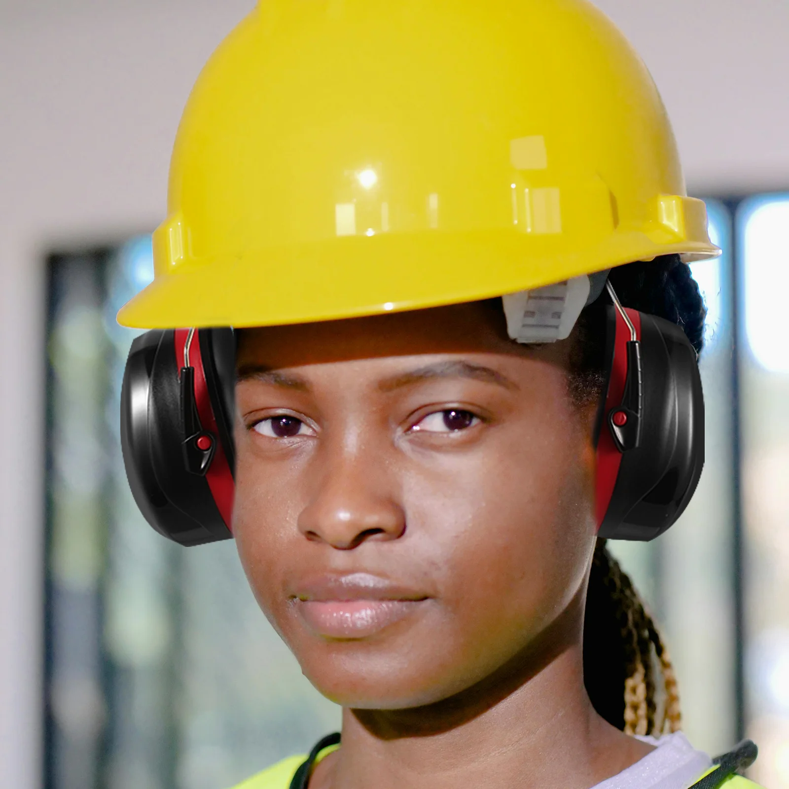 

1 Pair Noise Reduction Ear Muffs Industry Hearing Protection Earmuff Soft Sponge Padded For Workshop Ear Protector