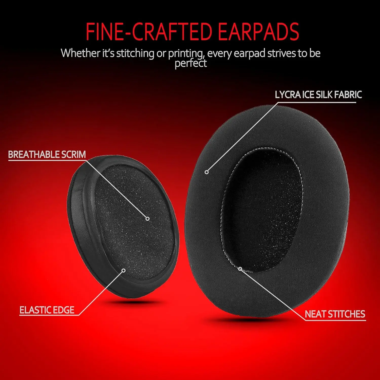 MDR-7506 Instant-Chill Replacement Pads for Sony MDR-7506 - Cooling Gel Ear Cushions, Compatible with Sony MDR-V6 / V7