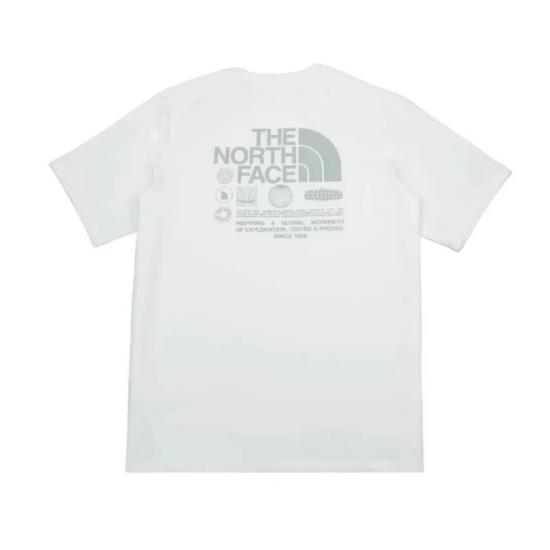 The North Face Clean Fit Cotton Short Sleeve T-Shirt, Back Letter Logo Print, Breathable & Comfortable