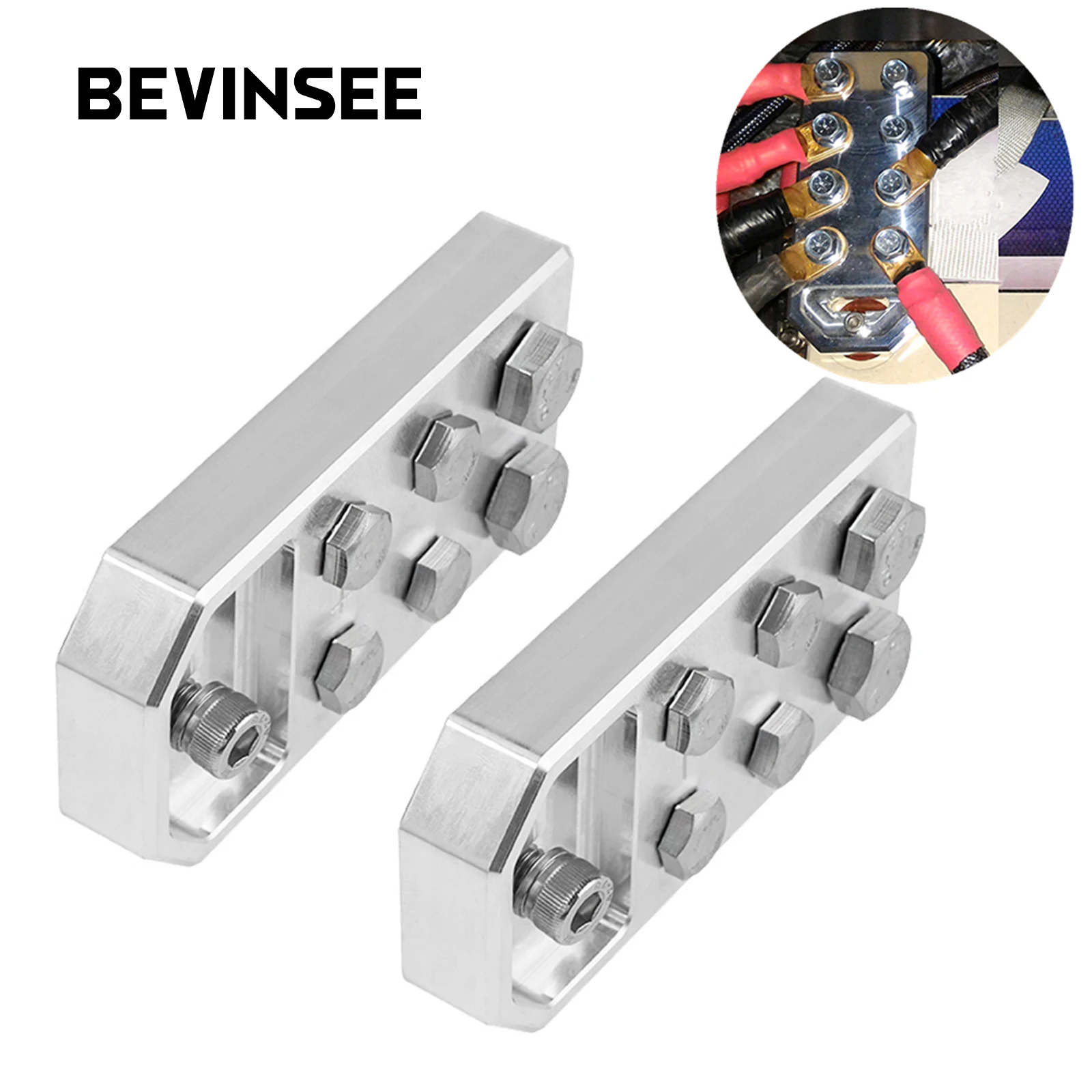 Pair of Car Audio For GA 4/6 Spot Flat Battery Terminals for XS Power M6 Standard Batteries Bolt Use Only for D5100 D3400 XP2500