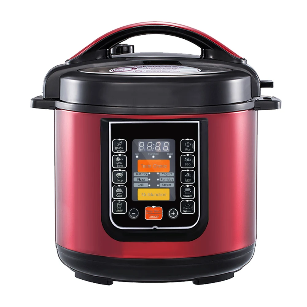 Olla a presión eléctrica multicópica comercial, cuerpo de moda de 6L, precio de revestimiento antiadherente, olla a presión inteligente Digital