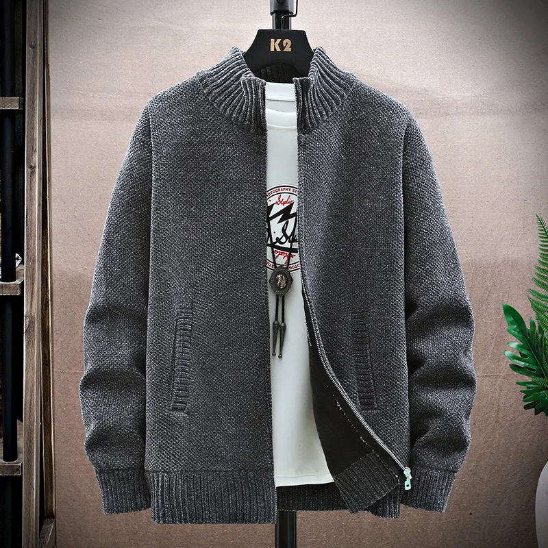

2023 Autumn/Winter men's sweater Fashion knit cardigan men's high quality sweater Korean casual jacket men's zipper sweater8907