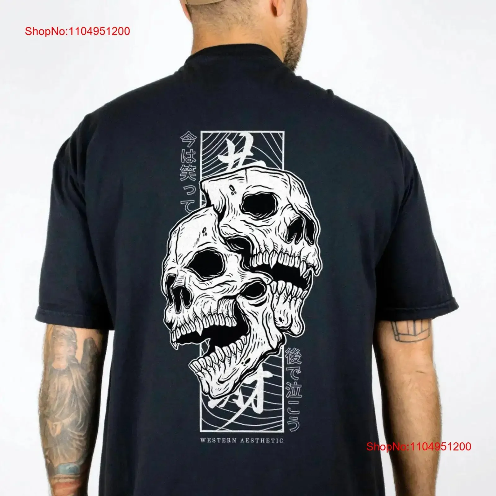 Smile Now Cry Later-Camiseta con calavera de Heavy Metal oculta para amantes de Macabre, Punk Rock, concierto de muerte, ropa gótica simbólica vintage