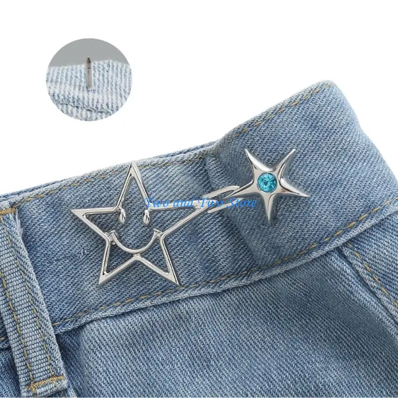 HX6F زر موسع قابل للتعديل مشبك الخصر دبابيس زر الجينز لتشديد الخصر الجينز