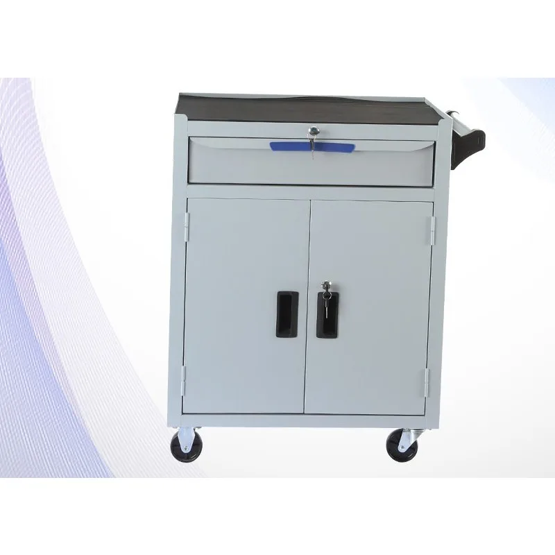 Movable auto repair trolley Thickened trolley Multifunctional tool trolley with cabinet door Tool cabinet drawer type