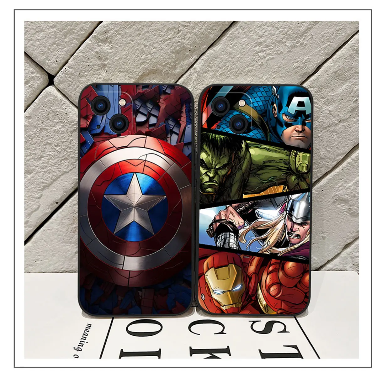 Marvel Captain America Phone Case For iPhone 15 14 13 12 11 Pro Max Mini X XR XSMAX SE 8 7 6S Plus Soft Liquid Silicone Cover