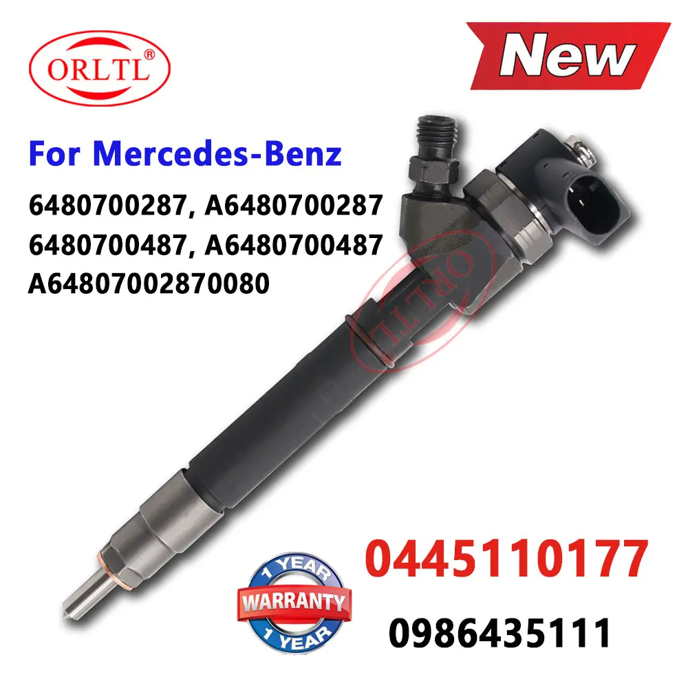 

0445110177 0986435135 ORLTL FueI Injection 0 445 110 177 Diesel Injector A6480700287 A6480700187 for BOSCH Mercedes-Benz