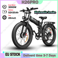 E Bike Ridstar 3000W  Motor Hydraulic Brake 52V20AH Battery Folding Electric Bicycle 26*4.0 Inch Fat Tire Off-Road Electric Bike