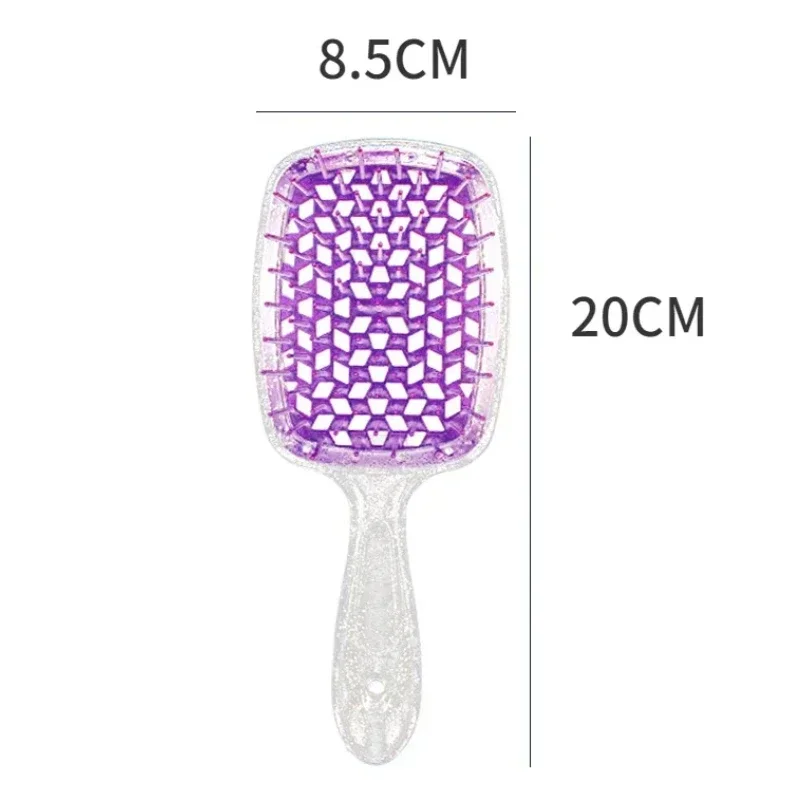 Transparent Shiny Combs Girls Hair Scalp Massage Comb Hairbrush Wide Tooth Comb Women Salon Hairdressing Styling Tools